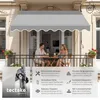 tectake® Klemmmarkise mit Handkurbel einfache Montage Produktbild-Vorschau 3