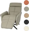 A recliner chair with multiple color swatches displayed to the right. Produktbild-Vorschau