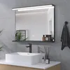 LED Badspiegel 80x60 cm mit Beleuchtung Touchschalter Produktbild-Vorschau 2