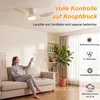 Moderner LED Deckenventilator mit Beleuchtung 132cm Weiß, Produktbild-Vorschau 4