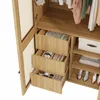 Armadio in rattan, pensile con appendiabiti e cassetti, Anteprima dell’immagine prodotto 7