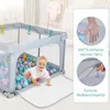 120 x 120 cm Laufstall Baby Faltbar, Laufgitter mit Tür & Produktbild-Vorschau 4
