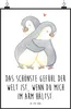 Mr. & Mrs. Panda Bild Pinguine Kuscheln DIN A0 - Weiß - Produktbild-Vorschau 1