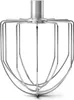 A close-up studio shot of a silver whisk attachment for a stand mixer. Náhľad obrázku produktu