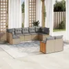 The Living Store 9-tlg. Garten-Sofagarnitur mit Kissen Produktbild-Vorschau 2