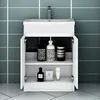 Waschtisch mit Unterschrank LORENZA 60cm Weiß Standschrank Produktbild-Vorschau 2