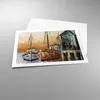 Poster - Poster ohne Rahmen - Kutter Hafen Öl - 70x50 cm - Produktbild-Vorschau 3