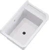 A white sink basin with a drain. Anteprima dell’immagine prodotto