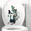 GKA WC Deckel Aufkleber Skelett mit Handy auf WC Produktbild-Vorschau 2