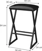 Set di 2 sgabelli da bar Vicco Vault Nero 40 x 64 cm 2 Anteprima dell’immagine prodotto 3