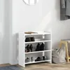 vidaXL Stojan na boty bílý 60x25x62 cm materiál na bázi Náhled obrázku produktu 3