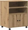 vidaXL Printerstandaard Artisan, eikenhoutlook, 60 x 48 x Productafbeelding-voorbeeld 1