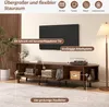 Merax TV-Schrank mit Rattan-Design, TV-Ständer mit 2 Produktbild-Vorschau 6