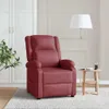 vidaXL Poltrona relax in Pelle finta rosso vino Anteprima dell’immagine prodotto 2