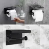 Toilettenpapierhalter Mit Zubehörregal Schwarz Loft Produktbild-Vorschau 3