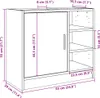 vidaXL Waschbeckenunterschrank Grau Sonoma 63x29x55 cm Produktbild-Vorschau 8