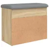 vidaXL Schuhbank Sonoma-Eiche 62x32x50 cm Holzwerkstoff Produktbild-Vorschau 8