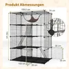 Kattenkooi, grote kattenren van 4 verdiepingen met hangmat, Productafbeelding-voorbeeld 1