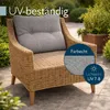 Beautissu Outdoor Loungekissen Beauflair, 70x40cm, Hellgrau Produktbild-Vorschau 4