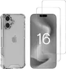 A clear, professional product shot displaying an iPhone case and two screen protectors. Produktbild-Vorschau