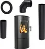 FUOCO IN ACCIAIO KRATKI ROLLO Ø 150 7 KW NERO FODERA Anteprima dell’immagine prodotto 1