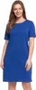 jurk - damesjurk, maat M - zomerjurk, blauw - T-shirtjurk - Productafbeelding-voorbeeld 2