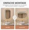 LED Badspiegel Oval 60 x 90 cm Wandspiegel mit Beleuchtung Produktbild-Vorschau 7