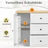 Merax Moderní příborník, komoda se 3 zásuvkami a dvířky Náhled obrázku produktu 7