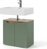 A bathroom vanity with a sink and faucet, shown against a white background. Voir les images du produit