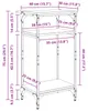 vidaXL Table d'appoint Chêne Artisan 40 x 30 x 75 cm Bois Voir les images du produit 8