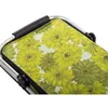 A close-up view of a picnic basket with a yellow and green floral pattern. Produktbild-Vorschau