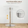 HOMCOM Table de bar ronde table haute cuisine mange-debout Voir les images du produit 3