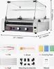 A collage showing a hot dog roller grill and its accessories. Produktbild-Vorschau