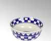Lambert Küchenkaro Schüssel Keramik, handgemalt creme/blau, Produktbild-Vorschau 1
