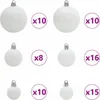 A collage of white Christmas ornaments with quantity labels. Náhled obrázku produktu