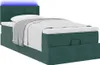 Ottoman-Bett mit Matratze & LEDs Dunkelgrün 90x190 cm Samt Produktbild-Vorschau 3