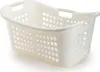 A cream-colored laundry basket with holes. Podgląd zdjęcia produktu