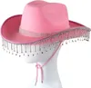 Strass-Cowgirl-Hut im Retro-Western-Stil mit verstellbarer Produktbild-Vorschau 1