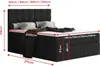 Bett, Boxspringbett MERA mit Bettkästen und T25 Topper, Produktbild-Vorschau 3