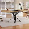 Ausziehbarer Esstisch 100-140cm – rund-oval, stabiles Produktbild-Vorschau 4