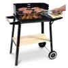 Grill węglowy ogrodowy 53x33 cm z półką kółkami i kratką do Podgląd zdjęcia produktu 2