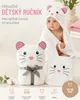 HECKBO Dětská osuška s kapucí s myškou a žínkou | Bambusová Náhled obrázku produktu 3