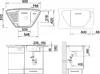 Technical drawings and dimensions of a sink. Náhľad obrázku produktu