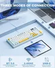 ONIKUMA G80RGB Tri-Mode2.4G+DualBT+Kabel) GrauBlau Produktbild-Vorschau 2