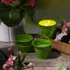 Duftkerzen CITRONELLA - Outdoor Kerzen im Metalleimer - H: 5,5cm - grün - 3er Set Produktbild-Vorschau