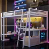 Flieks Etagenbett Metallbett 140x200cm, Hochbett mit Led Produktbild-Vorschau 3