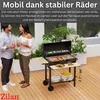 Zilan Holzkohlegrill mit Deckel und Thermometer, Große Produktbild-Vorschau 4