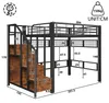 Platzsparendes Hochbett 140x200cm Metall Schwarz mit Produktbild-Vorschau 9