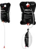 Collage of a portable shower bag from multiple angles. Náhled obrázku produktu