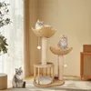 Three cats are interacting with a multi-level cat tree in a well-lit room with natural light coming from a window. Náhľad obrázku produktu